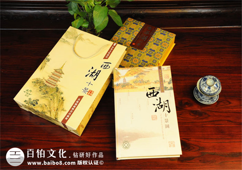 西湖十景中式復(fù)古卡書裝訂設(shè)計-成都卡書制作