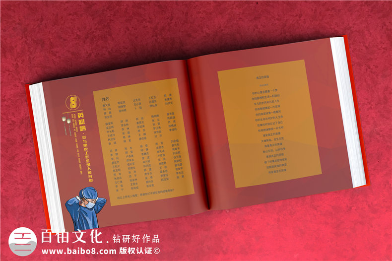 抗疫時期專屬相冊影集制作-疫情防控隔離點(diǎn)志愿者服務(wù)紀(jì)實(shí)畫冊印刷